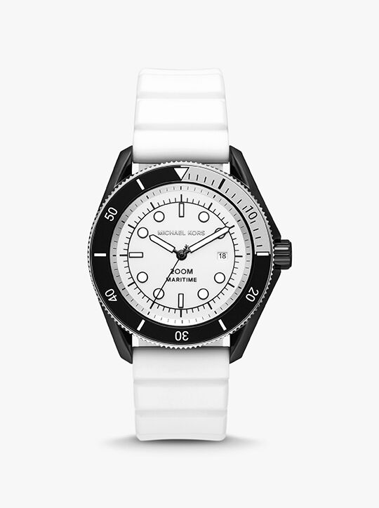 Oversized Maritime Silicone Watch michael kors oversized maritime silicone watch