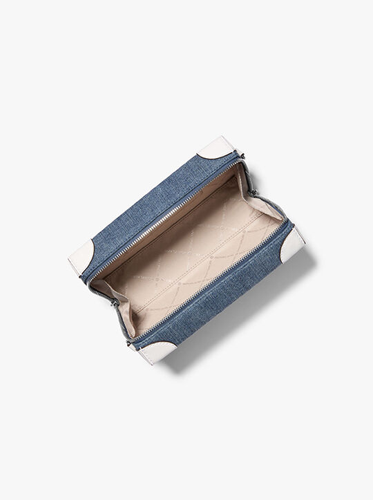 Jeanie Small Embellished Denim Crossbody Bag michael kors jeanie small embellished denim crossbody bag