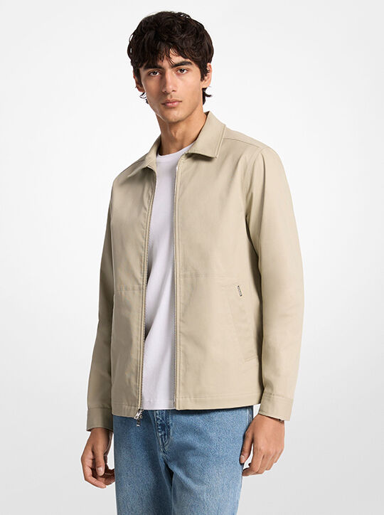 Stretch Cotton Shirt Jacket michael kors stretch cotton shirt jacket
