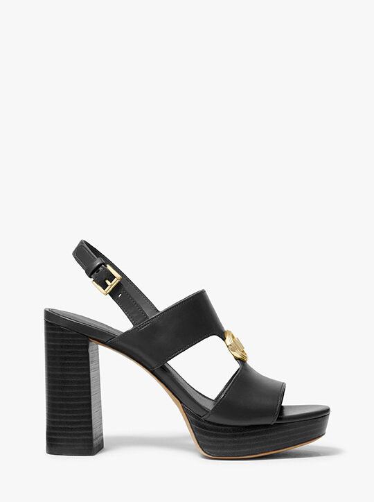michael kors erin leather platform sandal