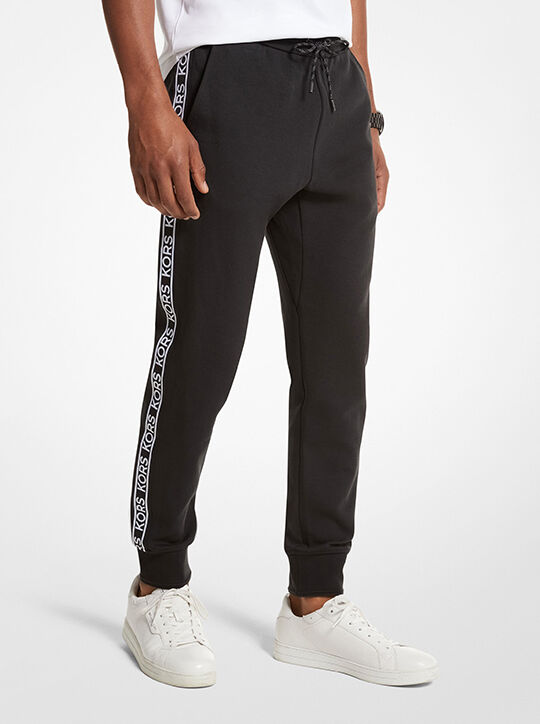 Logo Tape Cotton Blend Joggers michael kors logo tape cotton blend joggers