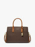 michael kors laila medium signature logo satchel