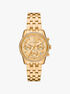 michael kors ritz pav  gold tone watch