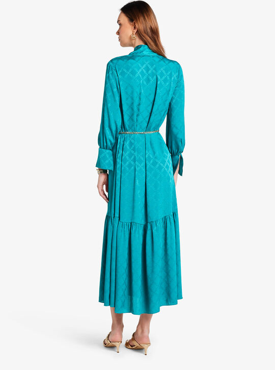 Empire Diamond Satin Jacquard Maxi Dress michael kors empire diamond satin jacquard maxi dress