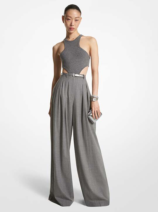 michael kors stretch wool palazzo pant