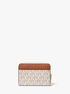 michael kors jet set small signature logo zip around card case