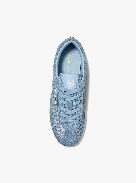 Nolan Signature Logo Print Denim Sneaker michael kors nolan signature logo print denim sneaker