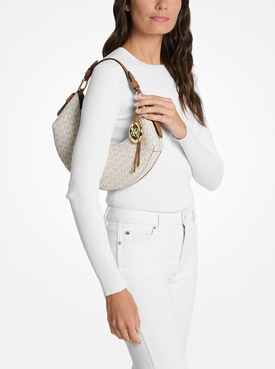 michael kors حقيبة كتف كوا متوسطة الحجم بشعار الماركة