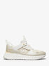 Theo Metallic Canvas and Leather Trainer michael kors theo metallic canvas and leather trainer