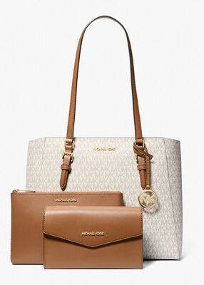 michael kors حقيبة شارلوت الكبيرة بشعار الماركة 3 في 1