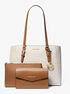 michael kors charlotte large 3 in 1 signature logo tote bag