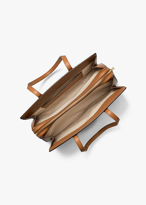 michael kors laila medium signature logo tote bag