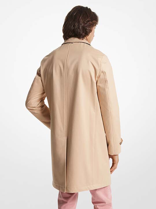 Cotton Blend Balmacaan Coat michael kors cotton blend balmacaan coat