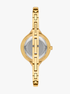 michael kors izzy three hand gold tone watch