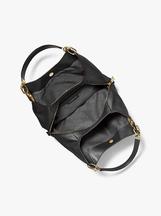 michael kors lillie large pebbled leather shoulder bag