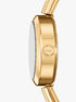 michael kors maude three hand gold tone stainless steel watch