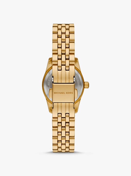 Michael Kors Lexington Three-Hand Gold-Tone Stainless Steel Watch