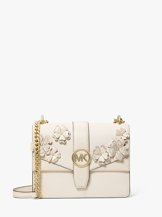 michael kors greenwich small embellished signature logo trim crossbody bag