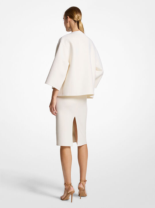 michael kors double faced wool kimono jacket