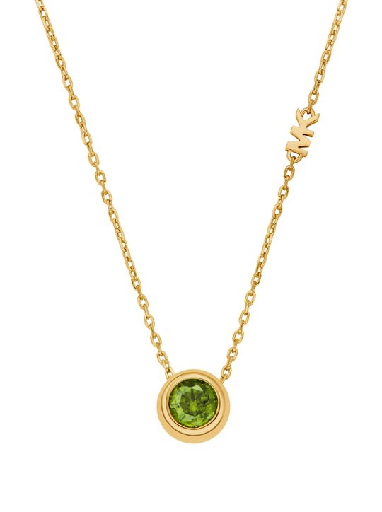 Round Stone Pendant Necklace michael kors round stone pendant necklace