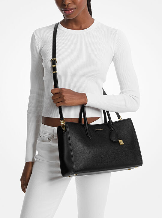 Scarlett Medium Leather Satchel michael kors scarlett medium leather satchel