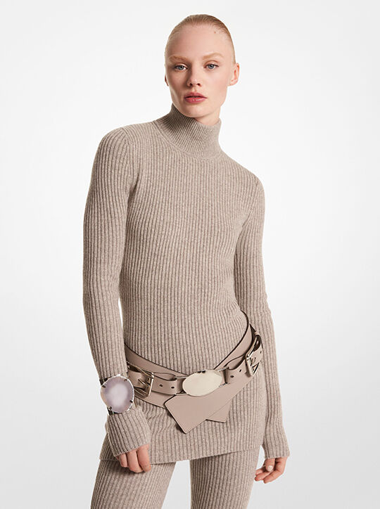 Stretch Cashmere Tunic Turtleneck michael kors stretch cashmere tunic turtleneck