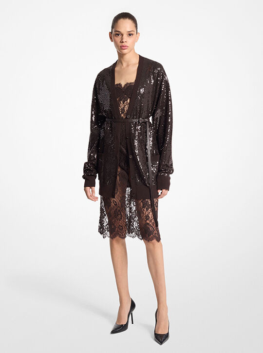 Sequined Cashmere Cardigan michael kors sequined cashmere cardigan