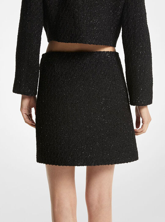 Metallic Tweed Mini Skirt michael kors metallic tweed mini skirt