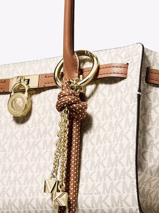 michael kors hamilton moderne small signature logo satchel
