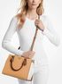 Marilyn Medium Color-Block Saffiano Leather Satchel michael kors marilyn medium color block saffiano leather satchel