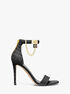 Hamilton Embellished Crocodile Embossed Leather Sandal michael kors hamilton embellished crocodile embossed leather sandal