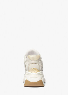 michael kors zuma leather and nylon trainer