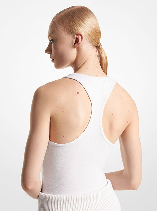 Stretch Cashmere Scoop-Neck Bodysuit michael kors stretch cashmere scoop neck bodysuit