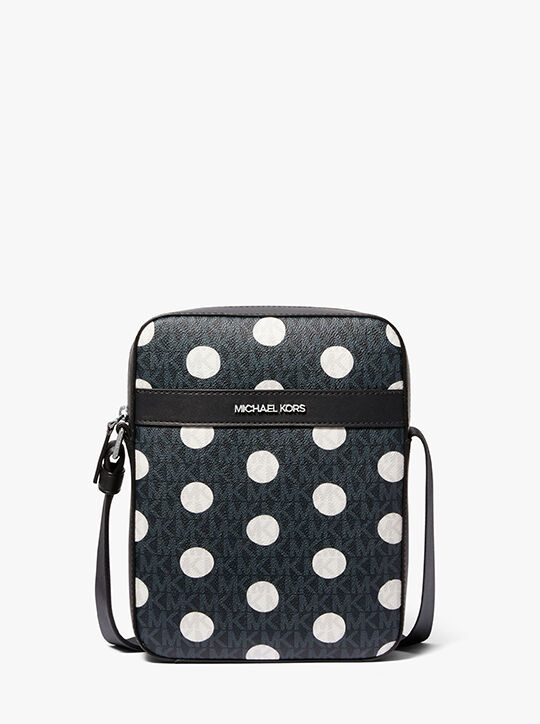 Cooper Polka Dot Signature Logo Flight Bag michael kors cooper polka dot signature logo flight bag