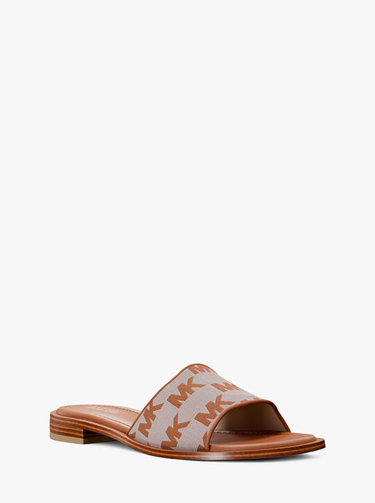 Hannah Logo Jacquard Slide Sandal michael kors hannah logo jacquard slide sandal