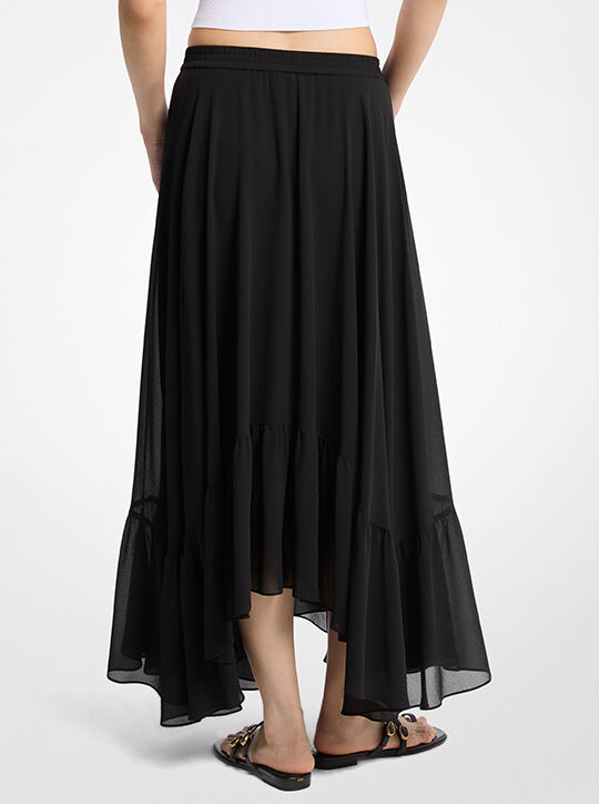 Georgette High-Low Skirt michael kors georgette high low skirt