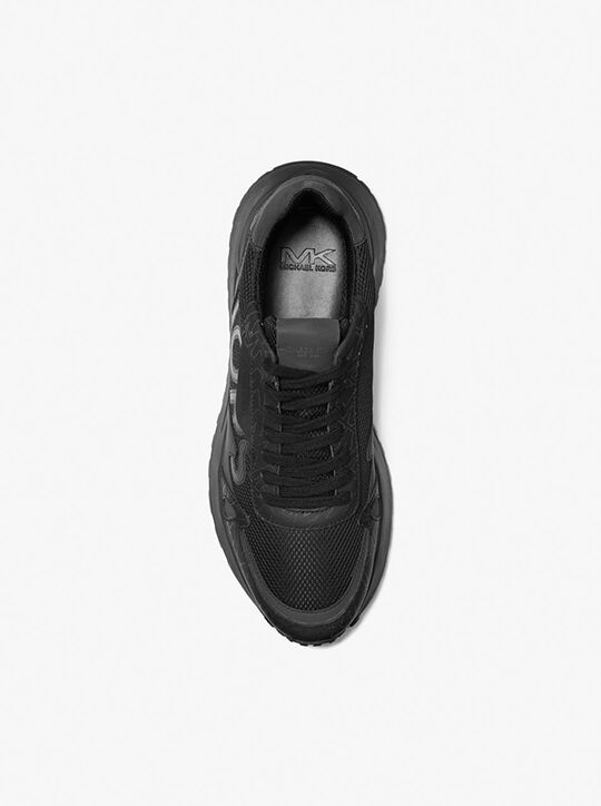 Miles Leather and Mesh Trainer michael kors miles leather and mesh trainer