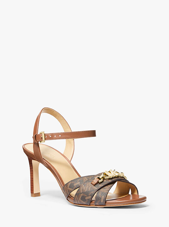 michael kors tiffanie empire signature logo sandal