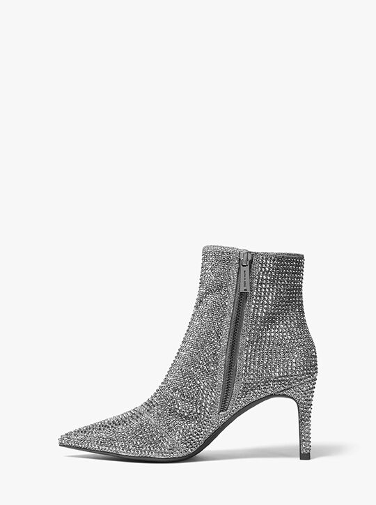 Alina Flex Embellished Glitter Chain-Mesh Ankle Boot michael kors alina flex embellished glitter chain mesh ankle boot