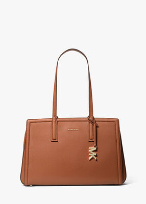 michael kors laila medium leather tote bag