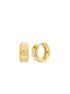 michael kors pav  logo huggie earrings