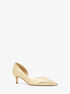 michael kors elyse crackled metallic leather kitten pump