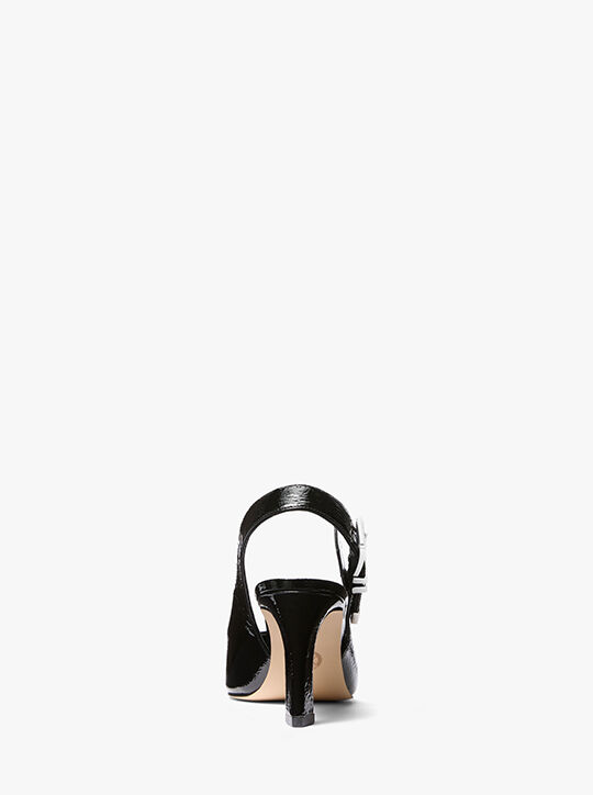 Darrington Crackled Patent Leather Slingback Pump michael kors darrington crackled patent leather slingback pump
