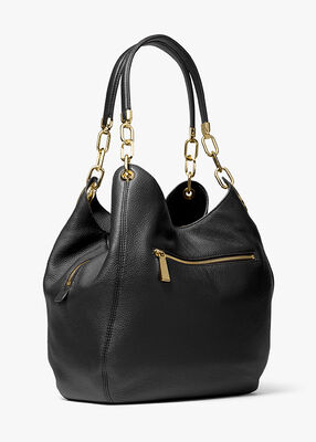 michael kors lillie large pebbled leather shoulder bag