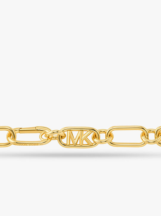 Michael Kors 14K Gold-Plated Empire Chain Double Layer Necklace michael kors 14k gold plated empire chain double layer necklace