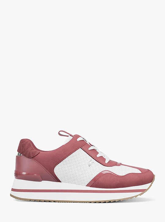 Raina Mixed-Media Trainer michael kors raina mixed media trainer