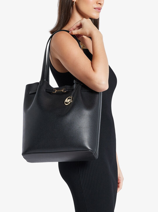 michael kors carson large pebbled leather tote bag