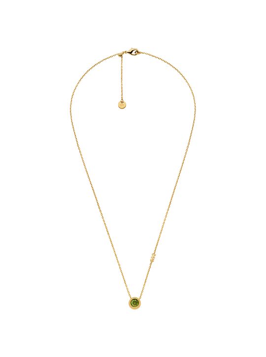 Round Stone Pendant Necklace michael kors round stone pendant necklace