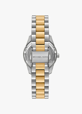 michael kors mini lexington pav  two tone watch