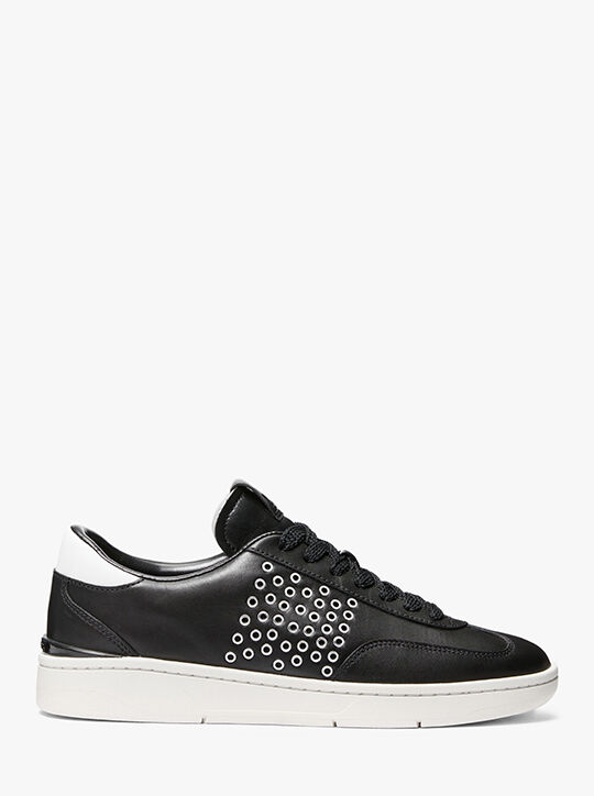 michael kors wilton grommeted leather sneaker